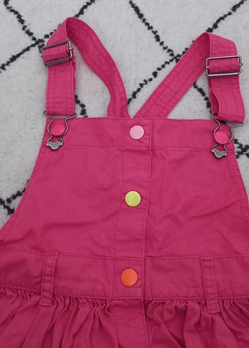 Renkli Düğmeli Kız Çocuk Elbisesi slopet - Görsel 5