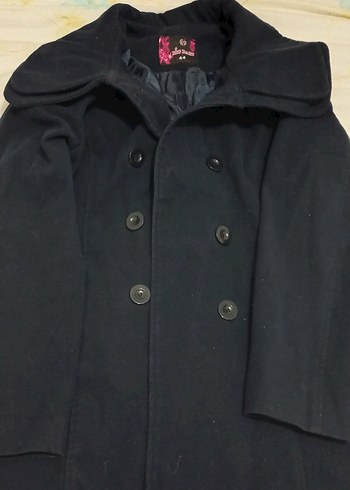 Çift Düğmeli Lacivert Kaban - Görsel 2