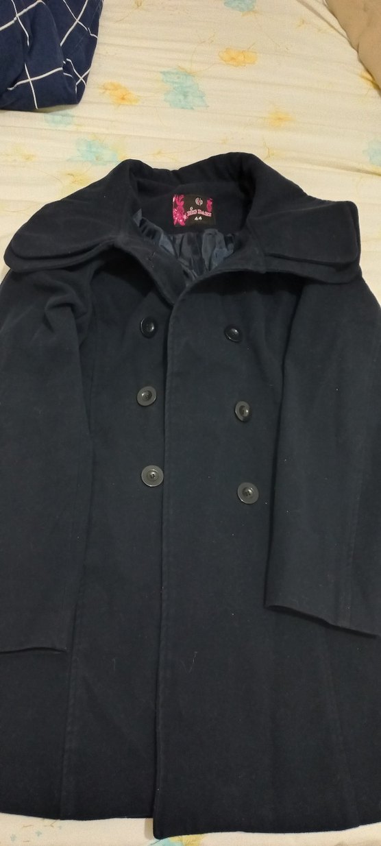 Çift Düğmeli Lacivert Kaban - Görsel 2