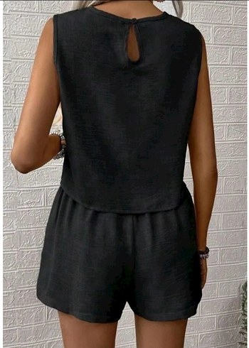 Sofya Keten Kumaş Şortlu Takım - Görsel 2