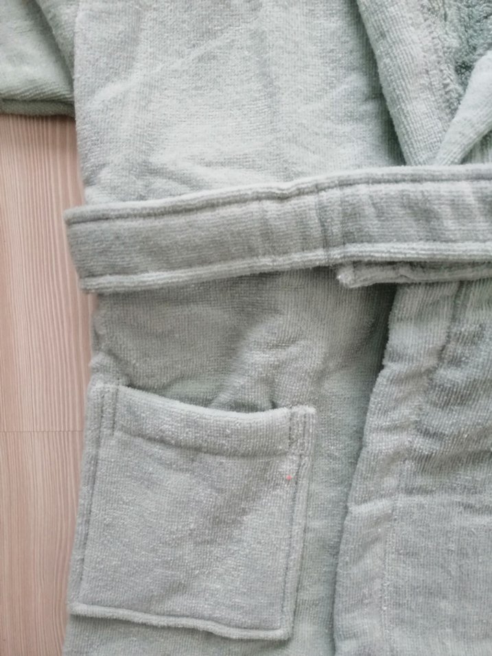 Kapüşonlu Açık Haki Çocuk Bornoz - Görsel 3