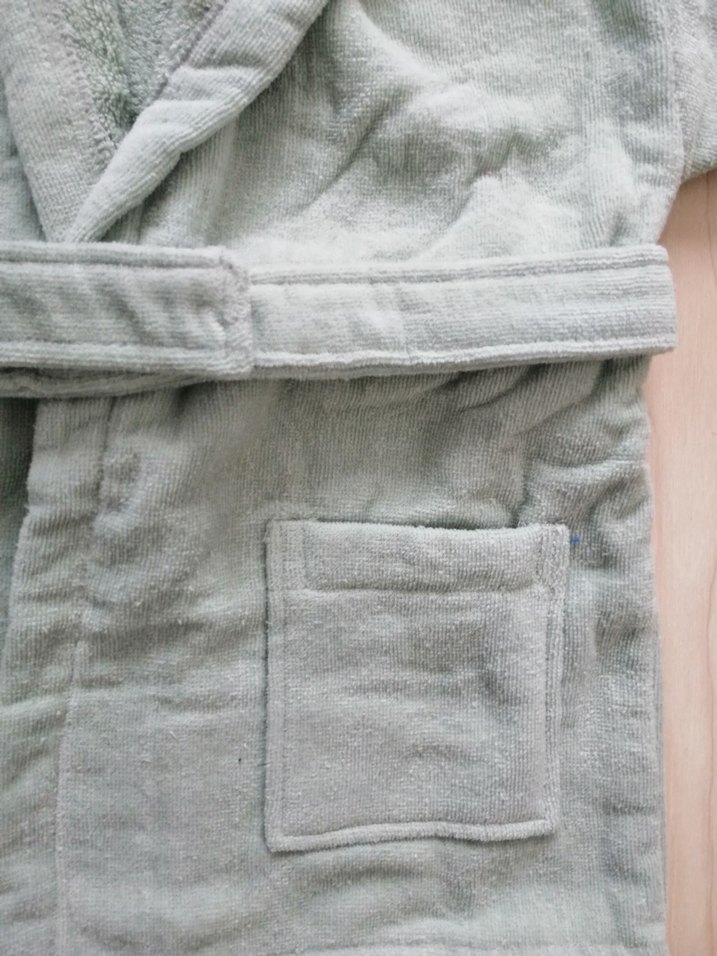 Kapüşonlu Açık Haki Çocuk Bornoz - Görsel 4