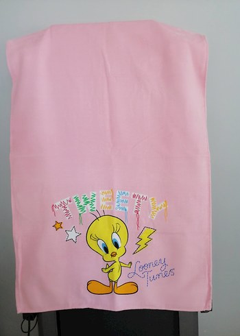 Diğer Pembe Tweety Desenli Çocuk Plaj Deniz Banyo Havlusu