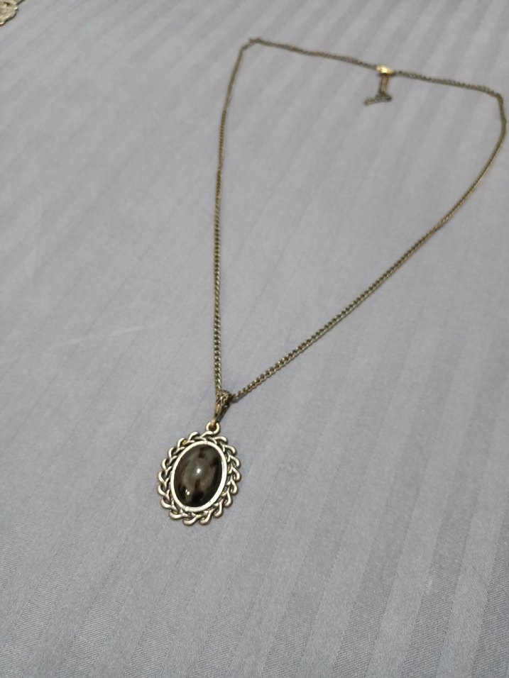 Bej Renk Zincir Detaylı Midi Kolye - Görsel 2