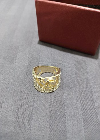 Altın Renkli İşlemeli Kadın Yüzük - Görsel 3