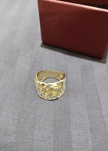 Altın Renkli İşlemeli Kadın Yüzük - Görsel 2