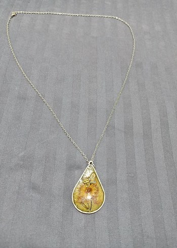 Uzun Zincirli Bohem Çiçekli Kadın Kolye - Görsel 2