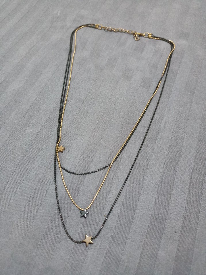 Bohem Tarzı İşlemeli Zincir Detaylı Kadın Kolye - Görsel 2