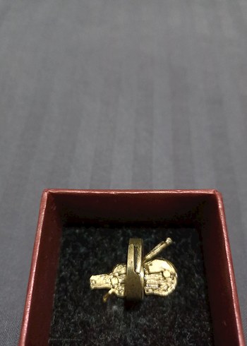 Vintage Altın Kaplama Müzik Temalı Yüzük - Görsel 2