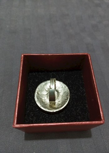 Mor Parlak Düğmeli Vintage Kadın Yüzük - Görsel 2