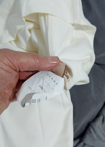 Beyaz Pamuklu penye Midi Etek - Görsel 5