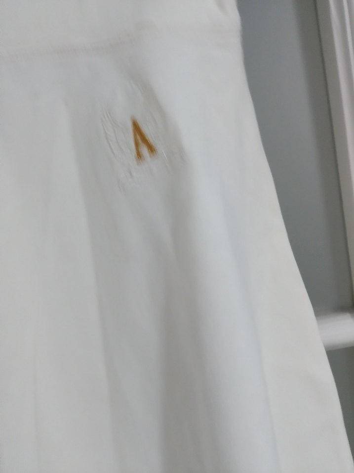Beyaz Pamuklu penye Midi Etek - Görsel 3