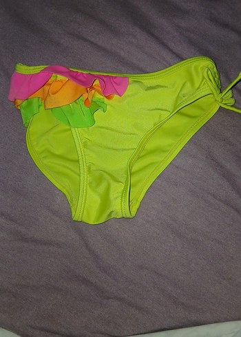 4 Yaş Beden çeşitli Renk Renkli Askılı Kız Bikini Takımı