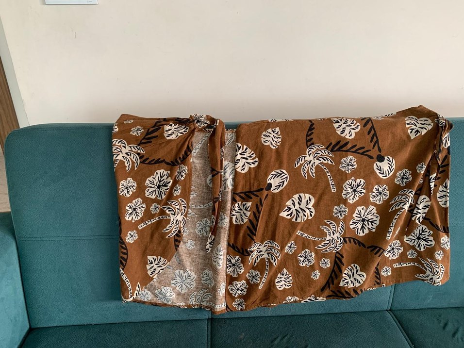 Drapeli Bohem Kahverengi Kadın Etek - Görsel 3