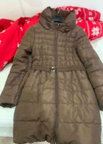 Bej Kapüşonlu Kadın Kışlık Mont - Görsel 5