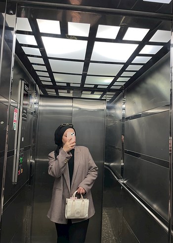 Bej Midi Kadın Blazer Ceket