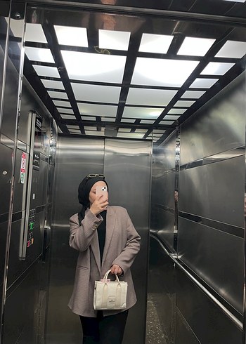 Zara Bej Midi Kadın Blazer Ceket