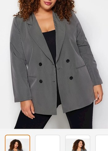 Gri blazer ceket