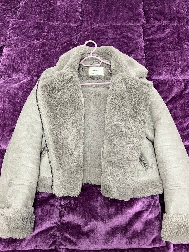 Stradivarius İçi Suni Kürklü Süet Mont - Görsel 2