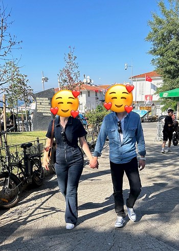 Kadın Lacivert Denim Fermuarlı Tulum - Görsel 5