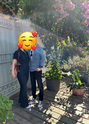 Kadın Lacivert Denim Fermuarlı Tulum - Görsel 4