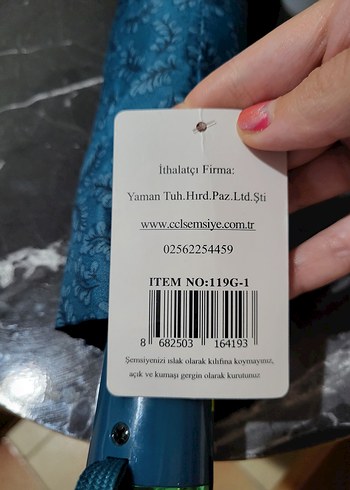 Kadın Lacivert Desenli Şemsiye Velcro'lu - Görsel 6