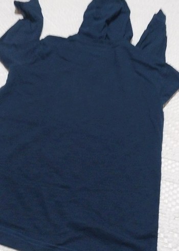 Diğer Erkek Çocuk Mavi Baskılı Kapüşonlu Sweatshirt