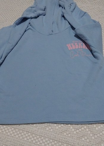 Mavi Baskılı Kız Sweatshirt