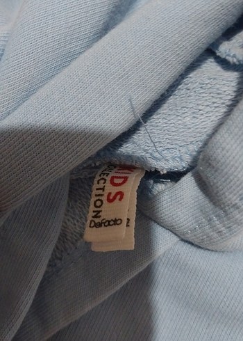 11-12 Yaş Beden Mavi Baskılı Kız Sweatshirt