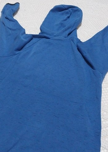 LC Waikiki Kapüşonlu Mavi Erkek Sweatshirt