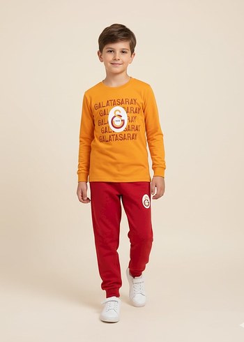 Galatasaray Baskılı Turuncu Sweatshirt