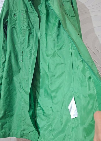 Yeşil Kadın Midi Boy Yağmurluk - Görsel 5
