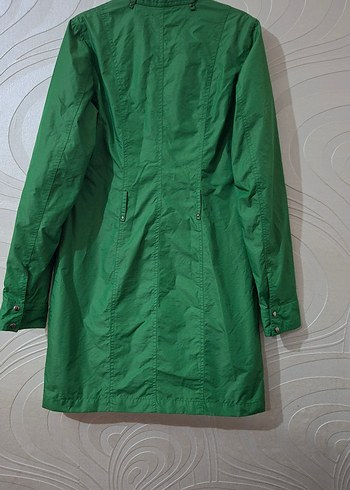 Yeşil Kadın Midi Boy Yağmurluk - Görsel 6