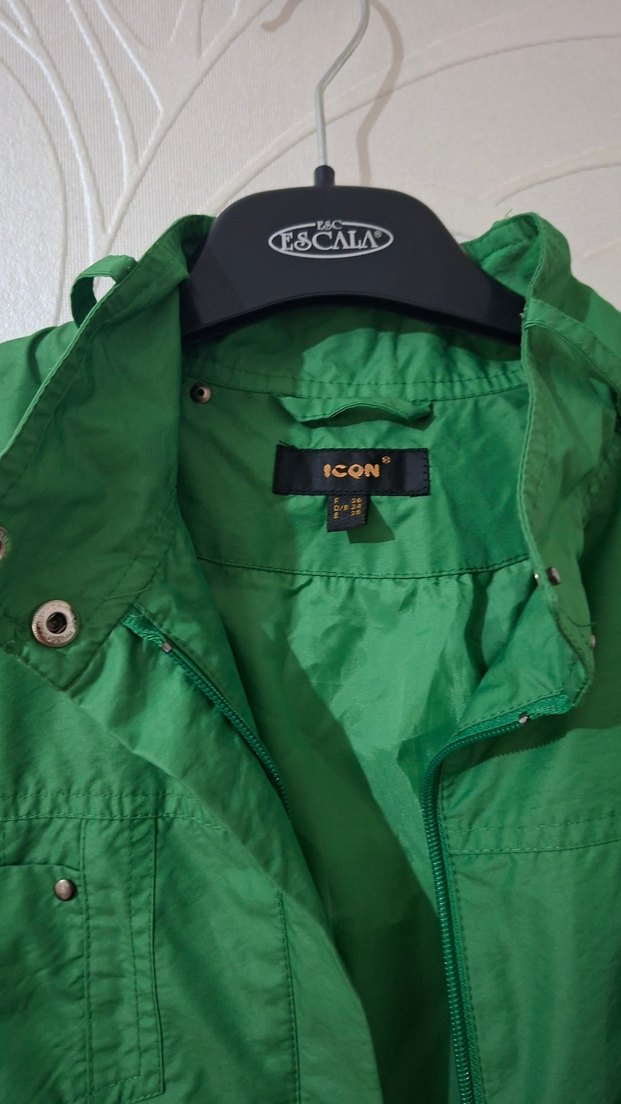 Yeşil Kadın Midi Boy Yağmurluk - Görsel 4