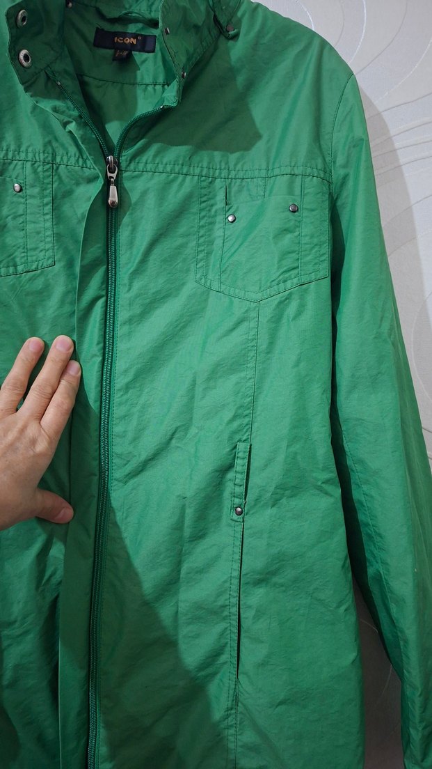 Yeşil Kadın Midi Boy Yağmurluk - Görsel 2