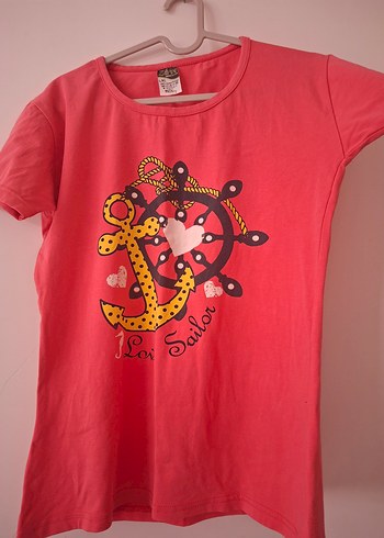 Pembe Kısa Kollu Baskılı Tişört   uygundur - Görsel 6