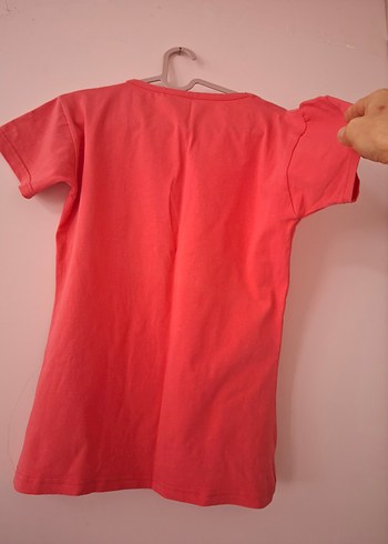 Pembe Kısa Kollu Baskılı Tişört   uygundur - Görsel 3