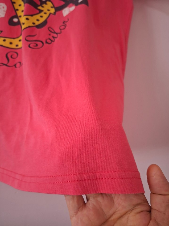 Pembe Kısa Kollu Baskılı Tişört   uygundur - Görsel 4