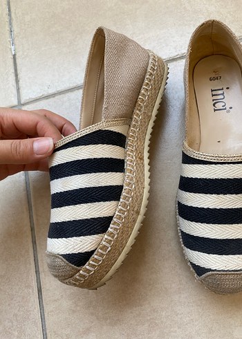 Kadın Bohem Çizgili Dolgu Topuk Espadril - Görsel 2