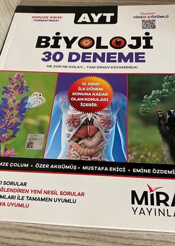 AYT Biyoloji 30 Deneme Sınavı Kitabı