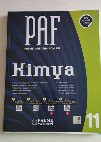 Palme Yayınları PAF 11. sınıf Kimya