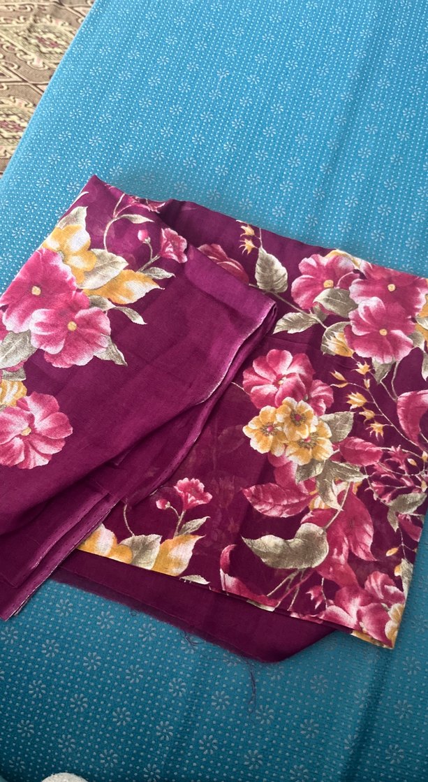 Bordo Bohem Çiçek Desenli Kadın Fular yazma - Görsel 3