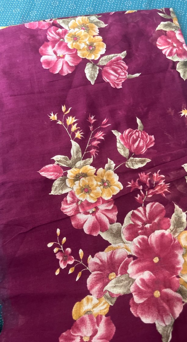 Bordo Bohem Çiçek Desenli Kadın Fular yazma - Görsel 2