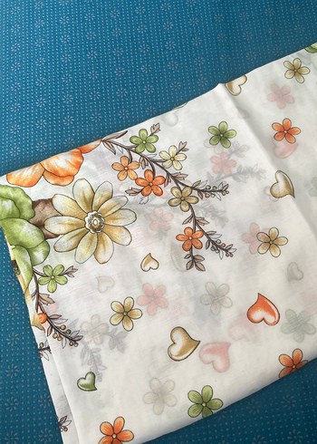 Bohem Yeşil Çiçek Desenli Kadın Fular yazma - Görsel 2