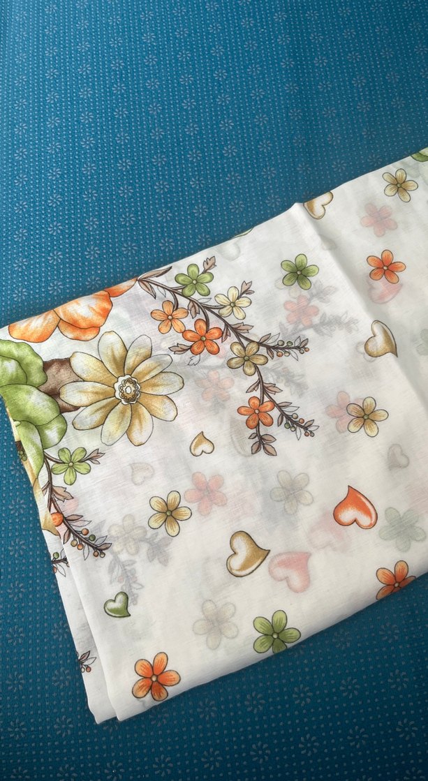 Bohem Yeşil Çiçek Desenli Kadın Fular yazma - Görsel 2