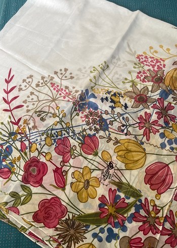 Dantel Detaylı Çok Renkli Bohem Kadın Eşarp - Görsel 2