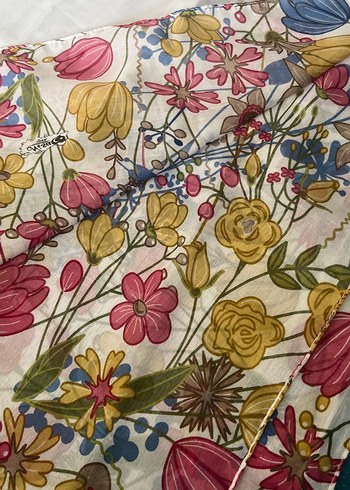 Dantel Detaylı Çok Renkli Bohem Kadın Eşarp - Görsel 3