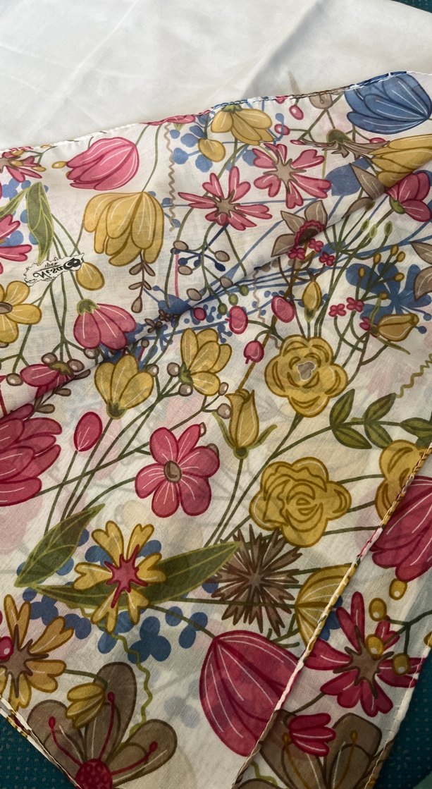 Dantel Detaylı Çok Renkli Bohem Kadın Eşarp - Görsel 3