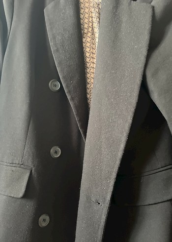 Siyah Düğmeli Uzun kaban - Görsel 2