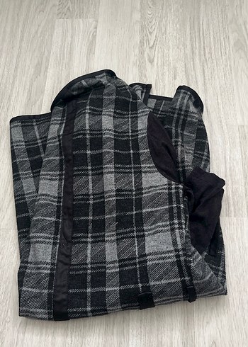 Gri Ekose Salaş Kadın Uzun Kaban - Görsel 3